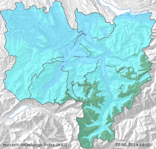 Karte der Luftqualität in der Innerschweiz, KBI