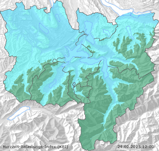 Karte der Luftqualität in der Innerschweiz, KBI