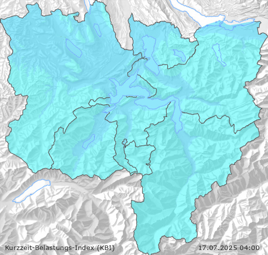Karte der Luftqualität in der Innerschweiz, KBI