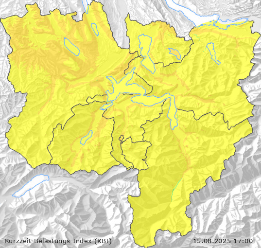 Karte der Luftqualität in der Innerschweiz, KBI