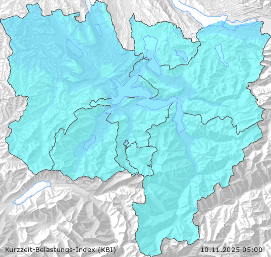 Karte der Luftqualität in der Innerschweiz, KBI