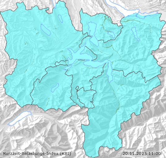 Karte der Luftqualität in der Innerschweiz, KBI
