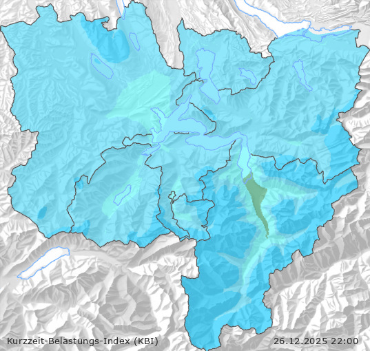 Karte der Luftqualität in der Innerschweiz, KBI