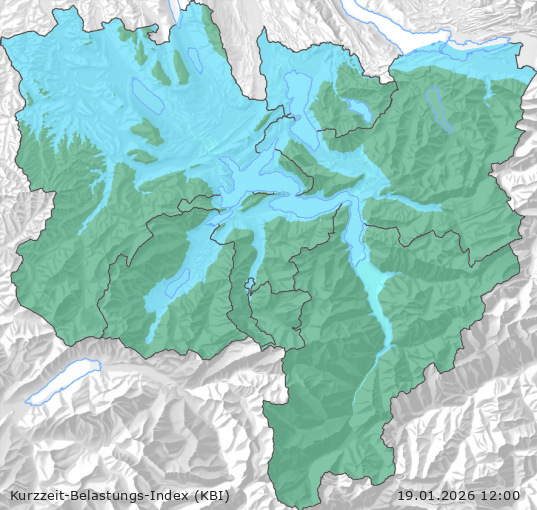 Karte der Luftqualität in der Innerschweiz, KBI