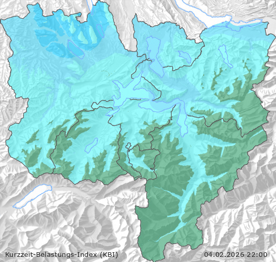 Karte der Luftqualität in der Innerschweiz, KBI