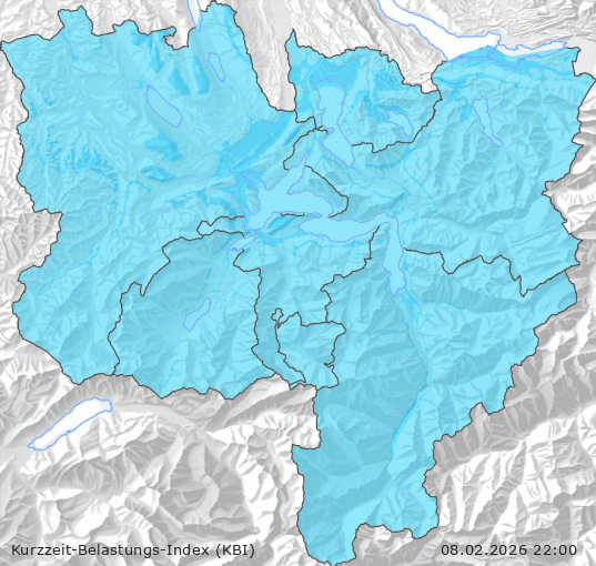 Karte der Luftqualität in der Innerschweiz, KBI