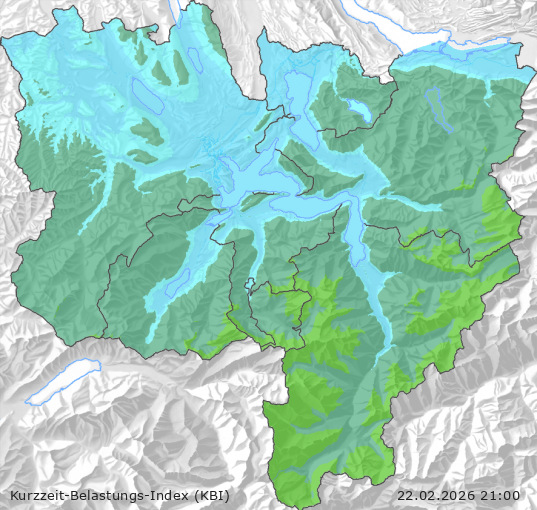 Karte der Luftqualität in der Innerschweiz, KBI