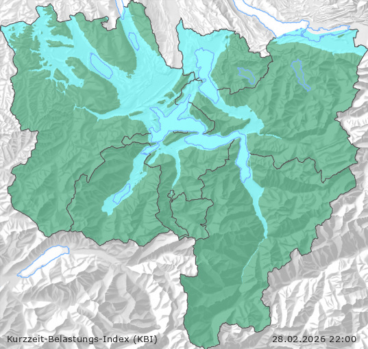 Karte der Luftqualität in der Innerschweiz, KBI