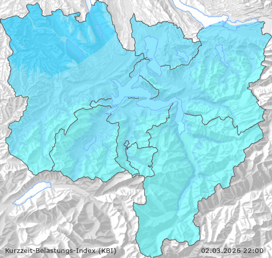 Karte der Luftqualität in der Innerschweiz, KBI
