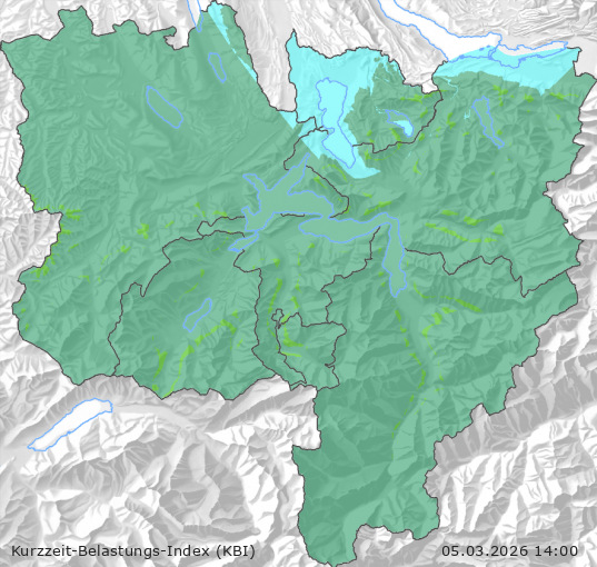 Karte der Luftqualität in der Innerschweiz, KBI
