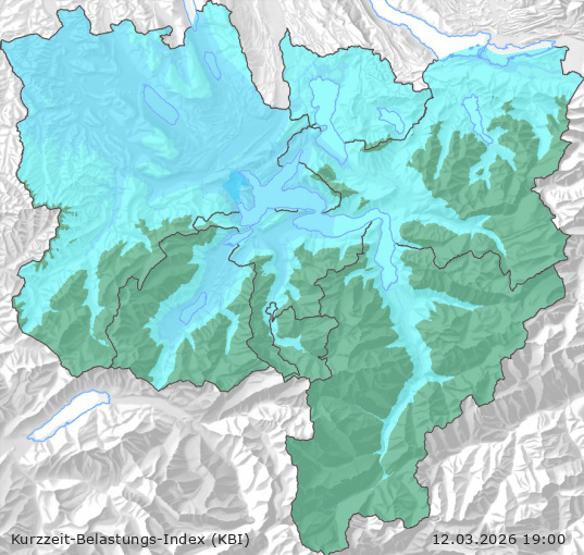 Karte der Luftqualität in der Innerschweiz, KBI