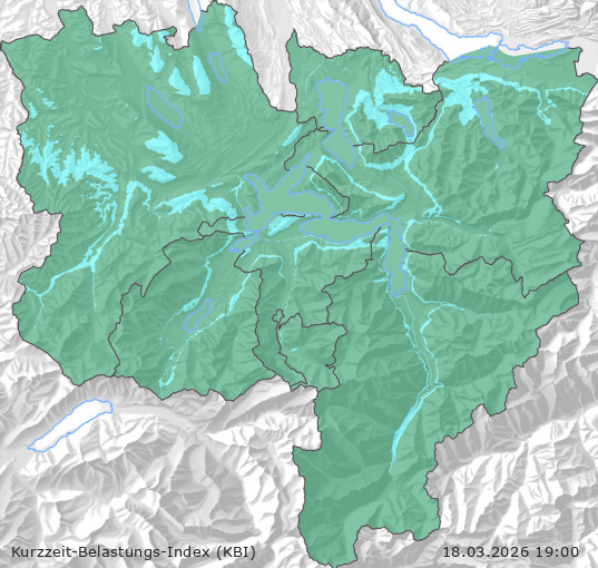 Karte der Luftqualität in der Innerschweiz, KBI