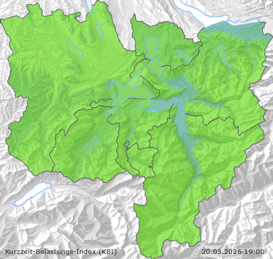 Karte der Luftqualität in der Innerschweiz, KBI