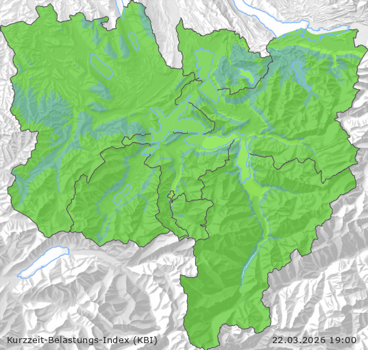 Karte der Luftqualität in der Innerschweiz, KBI