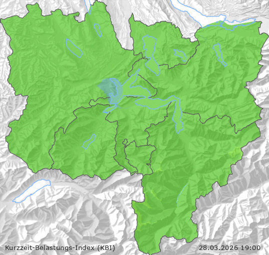 Karte der Luftqualität in der Innerschweiz, KBI