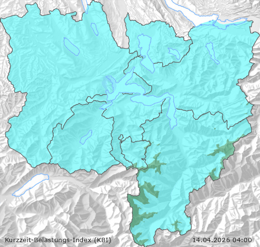 Karte der Luftqualität in der Innerschweiz, KBI