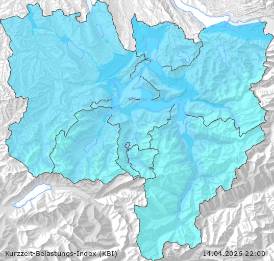 Karte der Luftqualität in der Innerschweiz, KBI