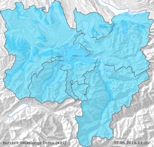 Karte der Luftqualität in der Innerschweiz, KBI