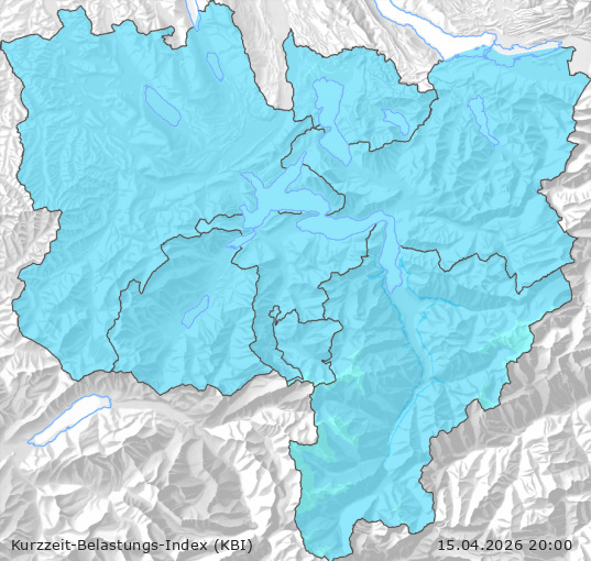 Karte der Luftqualität in der Innerschweiz, KBI