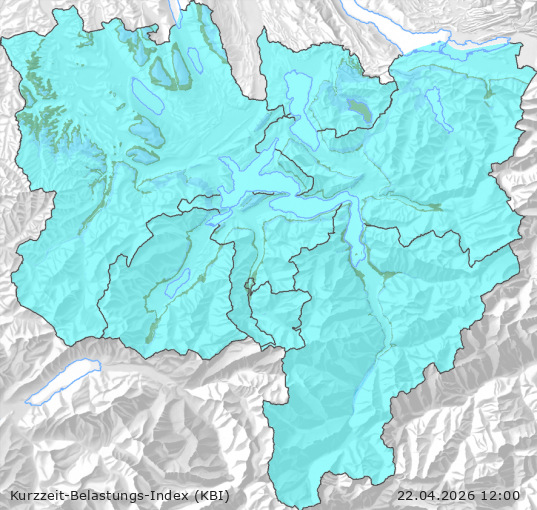 Karte der Luftqualität in der Innerschweiz, KBI