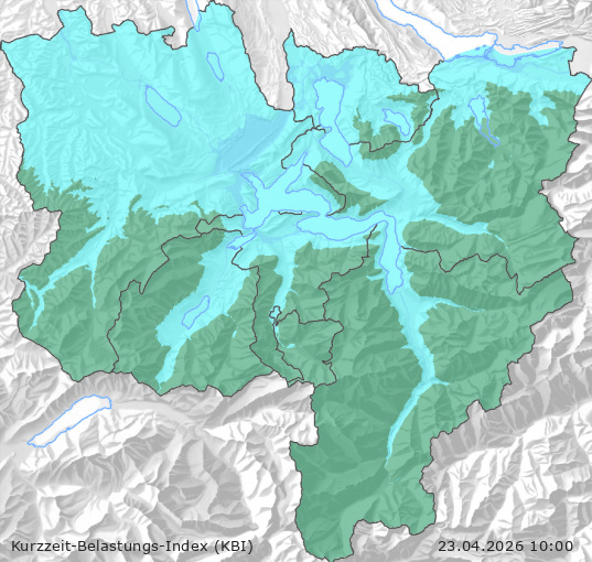 Karte der Luftqualität in der Innerschweiz, KBI