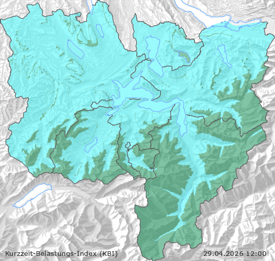 Karte der Luftqualität in der Innerschweiz, KBI