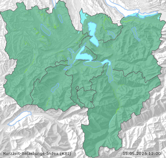 Karte der Luftqualität in der Innerschweiz, KBI