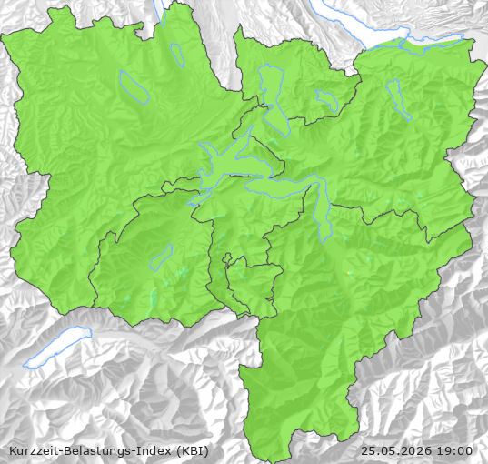Karte der Luftqualität in der Innerschweiz, KBI