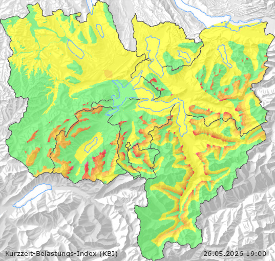 Karte der Luftqualität in der Innerschweiz, KBI