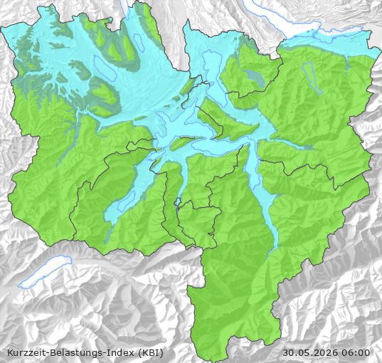 Karte der Luftqualität in der Innerschweiz, KBI