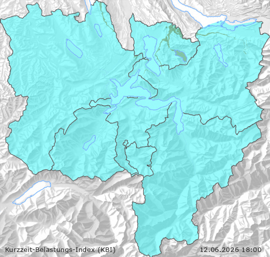 Karte der Luftqualität in der Innerschweiz, KBI