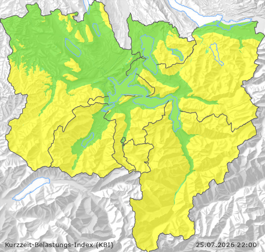 Karte der Luftqualität in der Innerschweiz, KBI