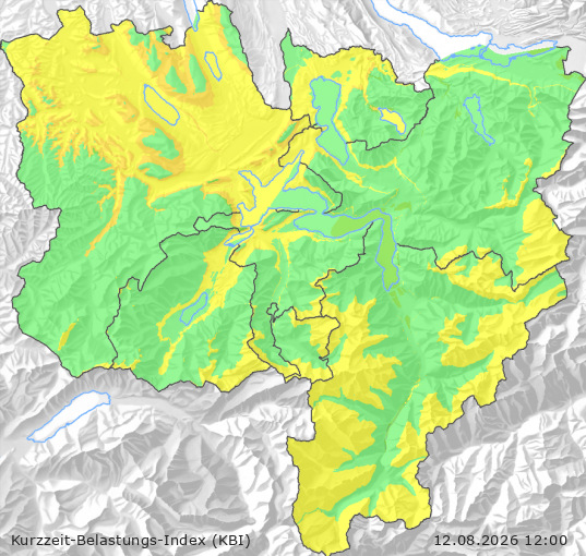 Karte der Luftqualität in der Innerschweiz, KBI