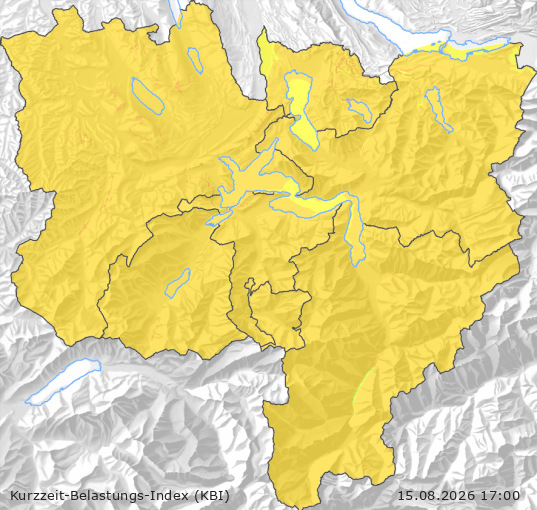 Karte der Luftqualität in der Innerschweiz, KBI
