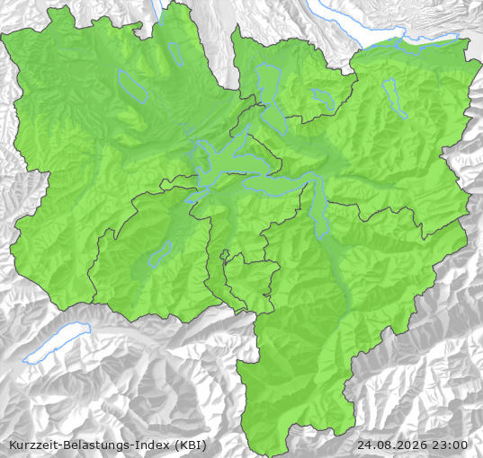 Karte der Luftqualität in der Innerschweiz, KBI
