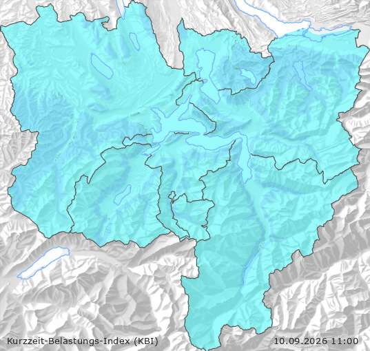 Karte der Luftqualität in der Innerschweiz, KBI