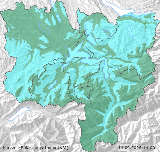 Karte der Luftqualität in der Innerschweiz, KBI
