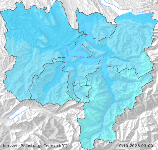 Karte der Luftqualität in der Innerschweiz, KBI