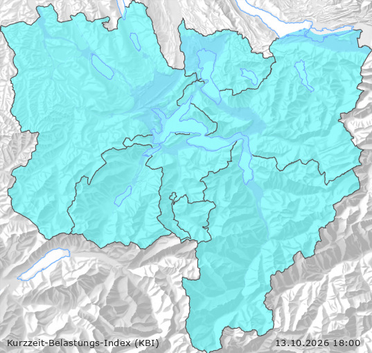 Karte der Luftqualität in der Innerschweiz, KBI