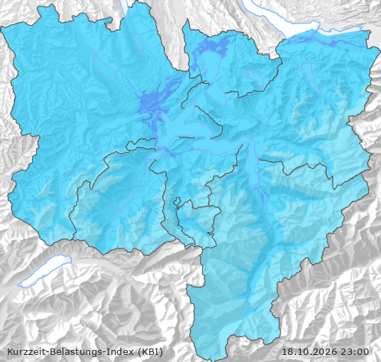 Karte der Luftqualität in der Innerschweiz, KBI
