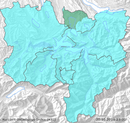 Karte der Luftqualität in der Innerschweiz, KBI