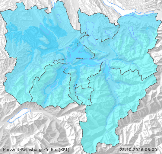 Karte der Luftqualität in der Innerschweiz, KBI