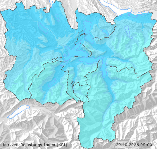 Karte der Luftqualität in der Innerschweiz, KBI
