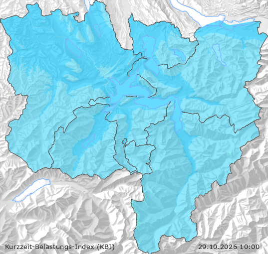 Karte der Luftqualität in der Innerschweiz, KBI