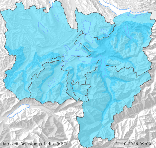 Karte der Luftqualität in der Innerschweiz, KBI