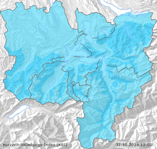 Karte der Luftqualität in der Innerschweiz, KBI
